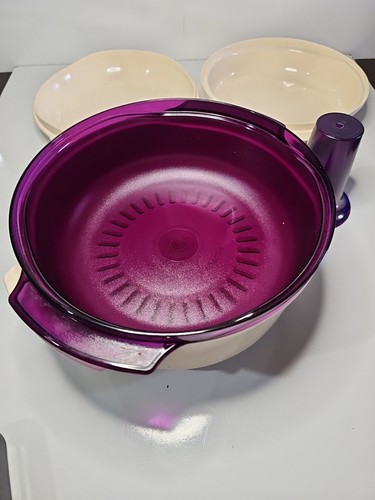 Tupperware TupperWave Pila Cocina Microondas Set 6 Piezas Mezcla Combinada Púrpura Bronceado - Imagen 5 de 11