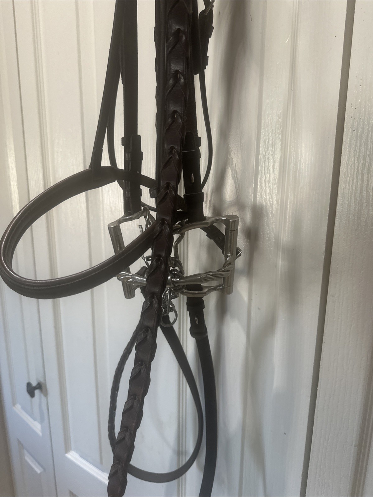 Pariani English Italian Leather Bridle w/Myler Twisted Barrel Bit