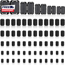 25Pcs Ferrite Chokes Ferrite Beads Snap on RFI EMI Noise Suppressor Cable Clip