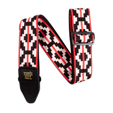 Ernie Ball Classic Jacquard Adjustable Guitar Strap, Royal Flush Red P05330