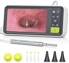 3.9mm Otoscope with Gyroscope Ear Scope Camera Ear Wax Removal 4.5" IPS Screen