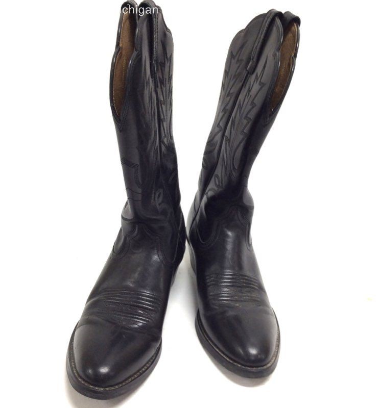 Ariat Heritage Western R-Toe Black Leather Cowboy Boots Women's Size 5.5 B