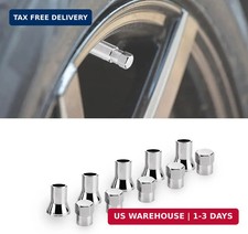 Tr413 - Universal Tpms Chrome Valve Stem Sleeve Covers And Cap Dress Up Kit- ...