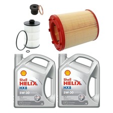 SERVICE KIT 10L SHELL HX8 OIL & AIR OIL FILTERS FOR AUDI RS7 4.0 TFSI 2013-18
