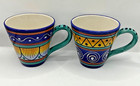 Pair of Sberna Deruta Colorful Hand Painted Earthware Mugs — photo 9