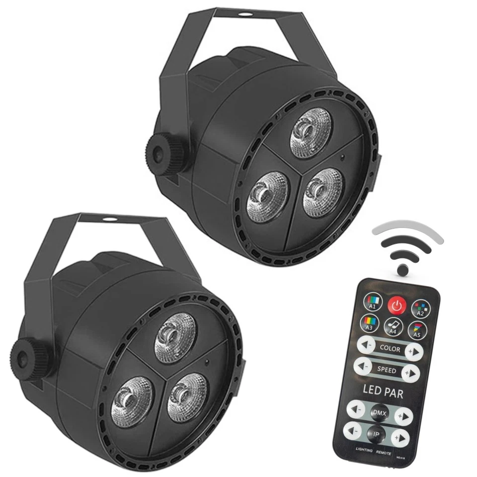 FOUR - CFX Compar 12R Compaqct RGBW LED Par inc wireless remote - Image 2 of 4