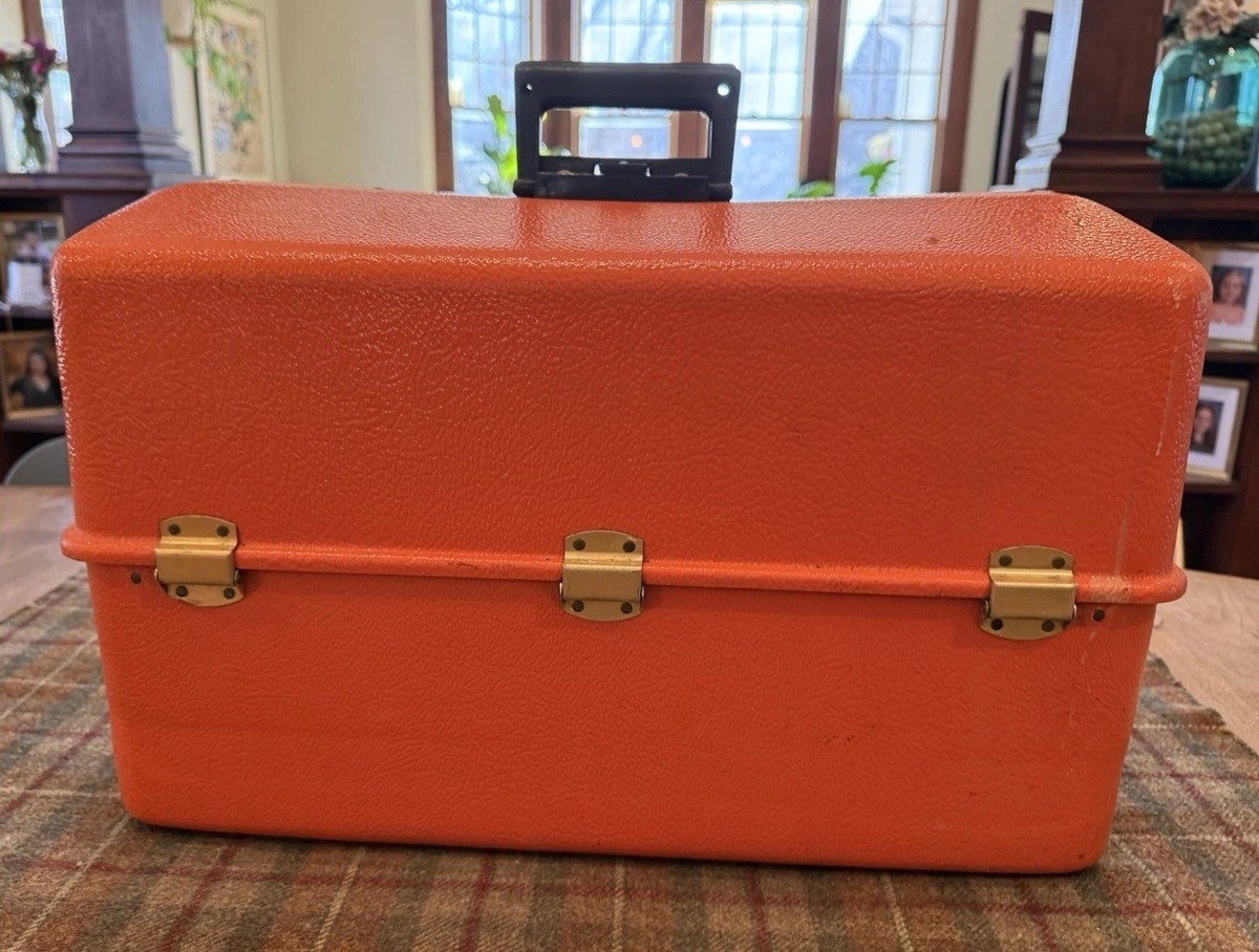 Vintage UMCO 7 Tray EMT Box Tackle Box Orange | eBay