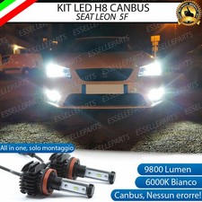 KIT FULL LED H8 6000K CANBUS XENON 9800 LM LUMEN FENDINEBBIA PER SEAT LEON 3 5F