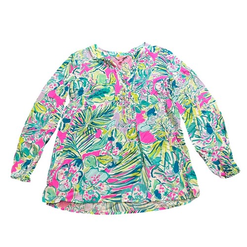 LILLY PULITZER DAMEN HARBOUR ISLAND TUNIKA MEHRFARBIG FRÜHE BLUMEN XXS - Bild 1 von 8