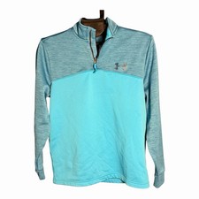 UNDER ARMOUR Cold Gear Loose Fit Men's Size Medium 1/4 Quarter Zip Pullover Blue