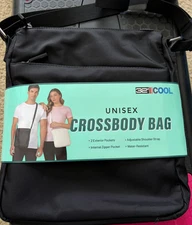 NWT 32 Degrees COOL Unisex Crossbody Bag Black Adjustable Strap One Size