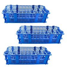 3 Packs Plastic Test Tube Rack, 60 Holes Lab Test Tube Rack Holder for 16mm T...