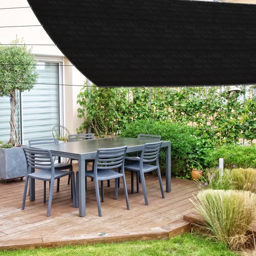 Black UV Sunblock Shade Cloth for Pergola Garden Plant Cover Porch Vertical - Picture 6 of 26
