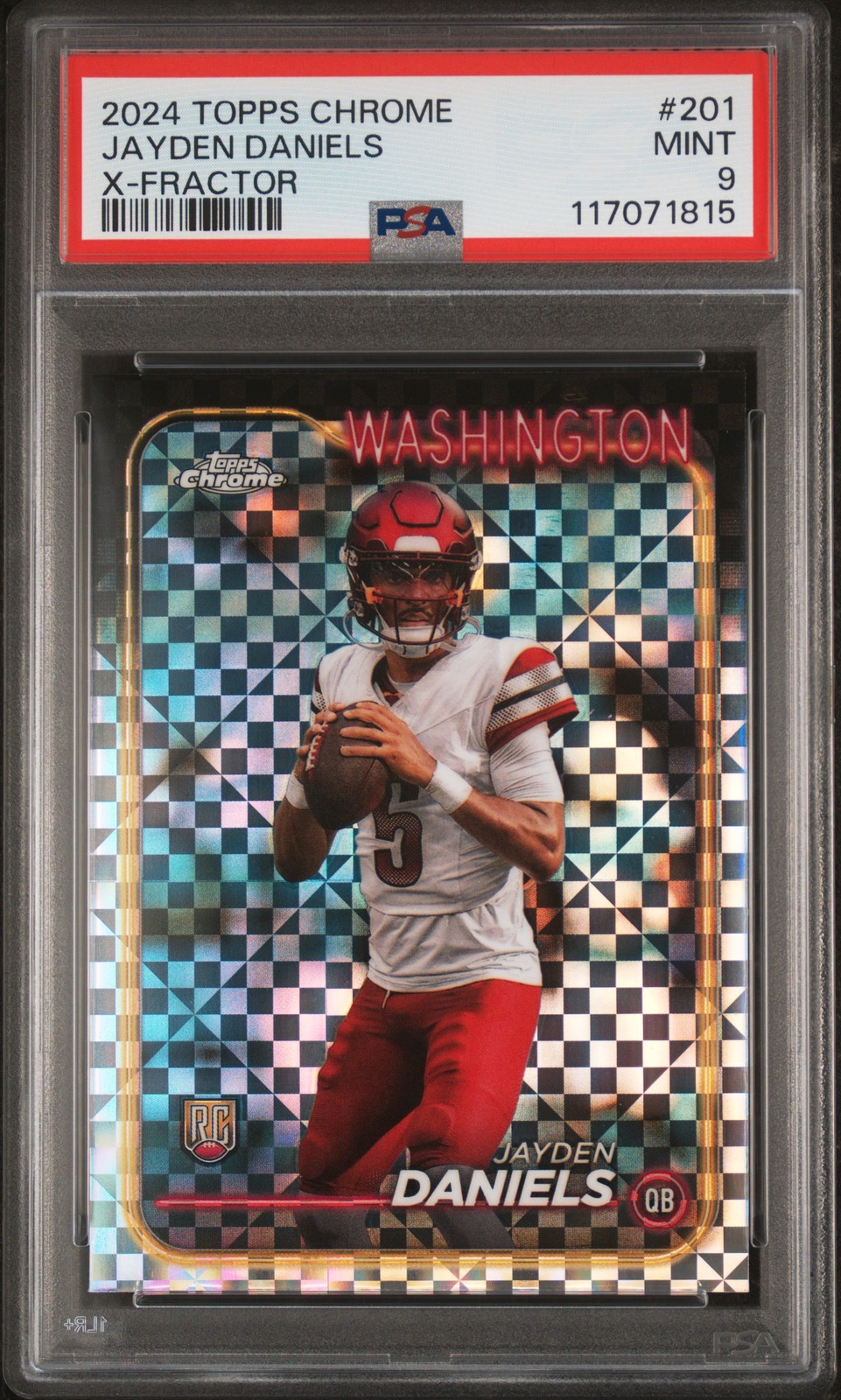 2024 Topps Chrome Xfractor Jayden Daniels #201 PSA 9