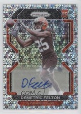 2021 Panini Prizm Rookie No Huddle Prizm Auto Demetric Felton #411 Auto 0nr3