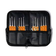 Stainless Steel 17 Keys Pick Tool  Kit Transp...