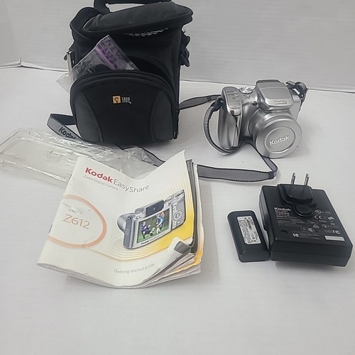 Kodak EasyShare Z612 Digital Camera Silver W/ Bag Manual Battery Charger Tested - Picture 5 of 10