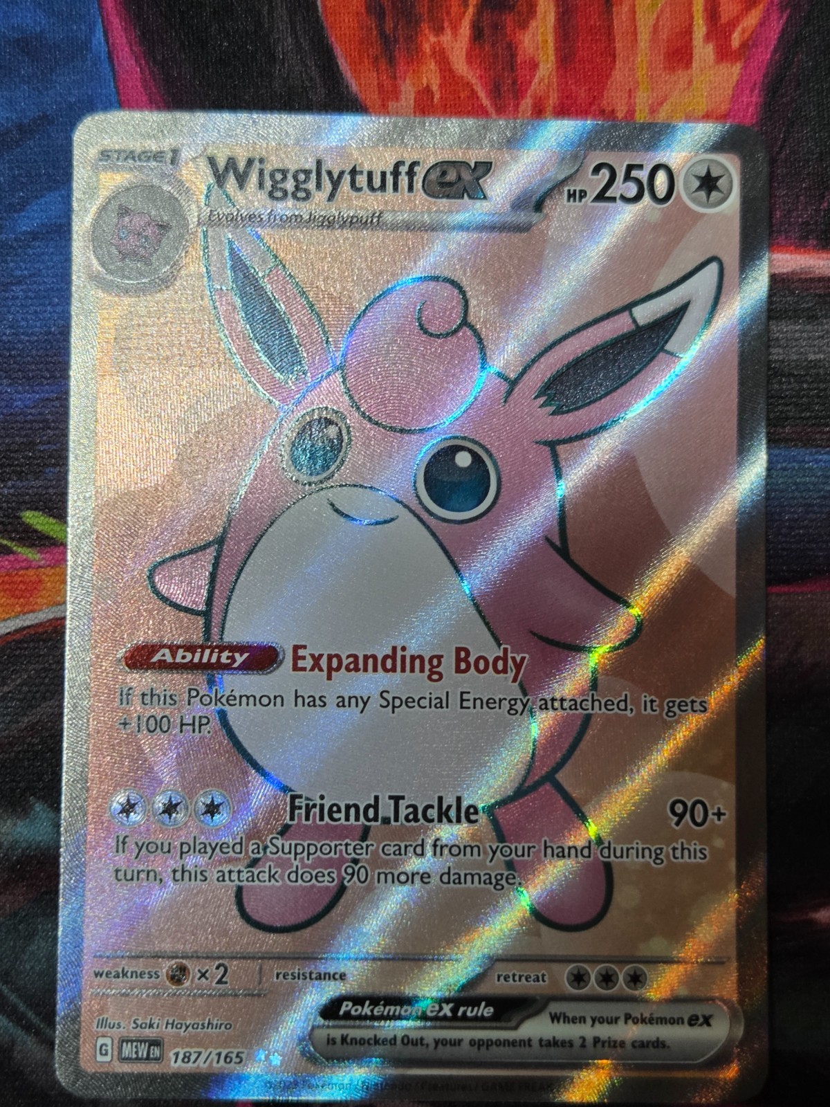 Pokemon TCG Card Wigglytuff ex 187/165 S&V 151 Ultra Rare *English* - NM