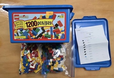 LEGO System 3033 1200 pcs Special Value Blue Tub 100% Complete