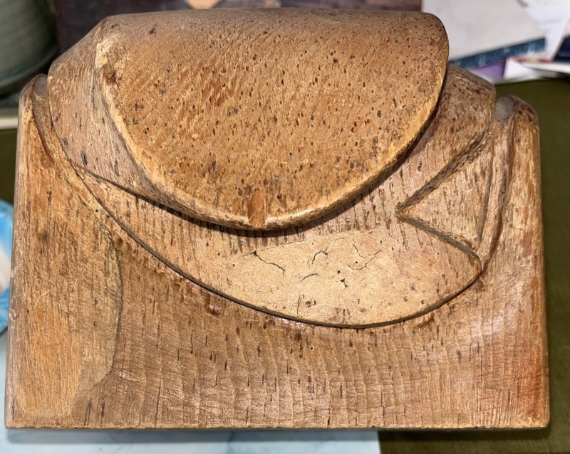 Vintage Wood Hat Block Mold Millinery #2108 SDUSD 88665 22”