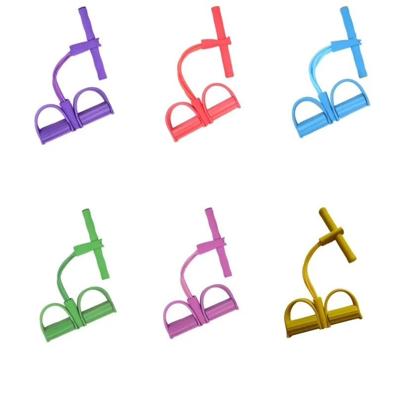 Bandas elásticas de resistencia para tirar de cuerdas ejercitador remo banda de resistencia para el vientre Foto 3 de 4