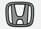 New Mirror Chrome Licensed Honda Auto Emblem Plastic Decal 3" x 3"