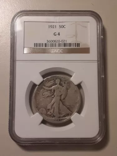1921 50C NGC G4 Philadelphia Mint Walking Liberty Half 90% silver (642)