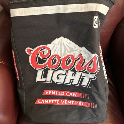 Coors Light Belüftete Dose Rucksack Kühltasche Isoliertasche fasst 24 Bierdosen SCHWARZ