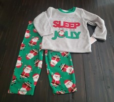 Christmas Pajama 2pc Set 2 Toddler Eat Sleep  Be Jolly Carters Just One You NWT