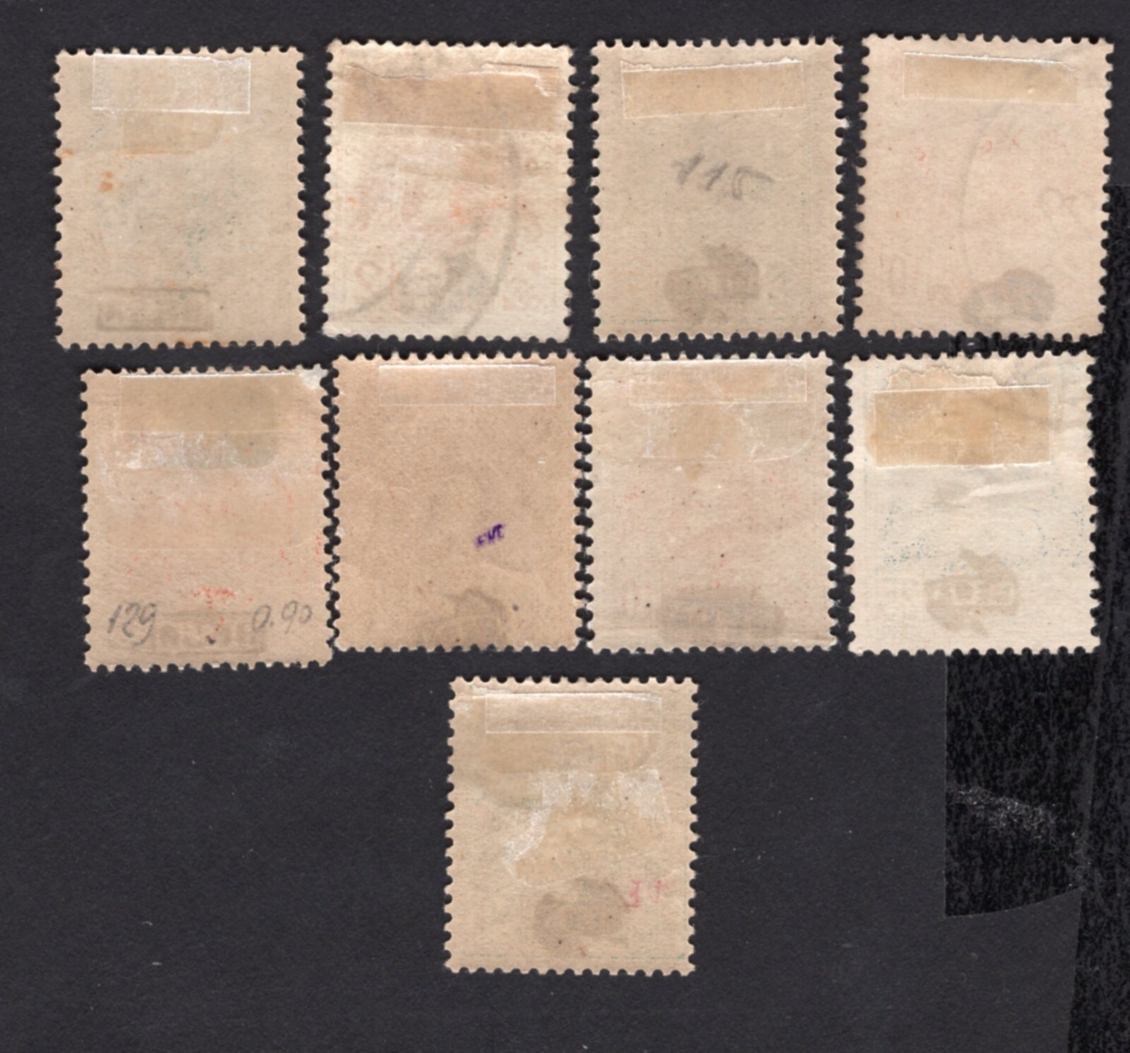 Albania 1922 stamps Mi#76(2)-81(2-3)  START10%ONLY MH/used CV=164$