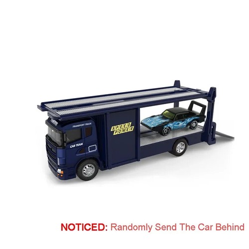 Modellino rimorchio in lega contenitore scala 1:64 auto giocattolo metallo pressofuso giunto mobile - Foto 40 di 42