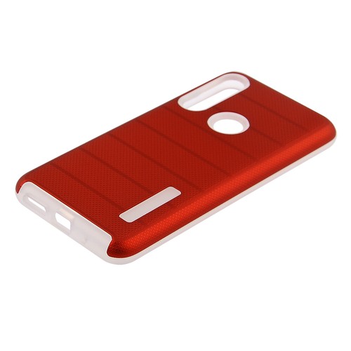 For Motorola Moto G Fast - Armor Rugged Grip Cover Case w/Aluminum Button - Picture 12 of 19