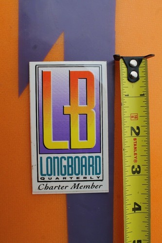 LB Longboard Quarterly Charter Member Magazine Rare V23A Vintage Surfing STICKER
