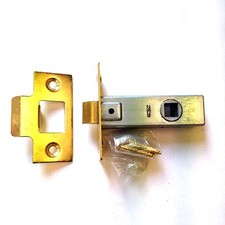 Standard Brass Face Tubular Mortice Latch - 76mm