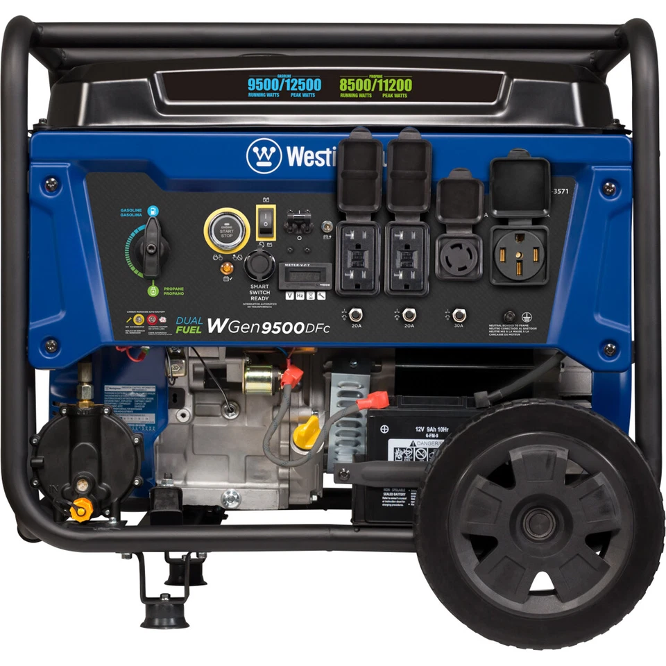 Westinghouse Refurbished 12500-Watt Dual Fuel Home Backup Portable Generator - Image 3 of 4