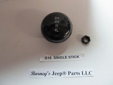 Fits Jeep Embossed D18 Single Stick Transfer Case Shift Knob New