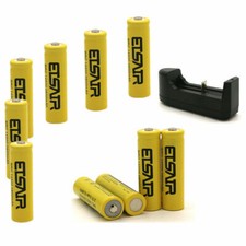 14500 Battery 2800mAh Li-ion 3.7V Rechargeable Batteries Cell Charger USA LOT