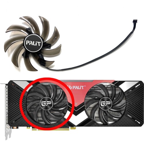 85MM Grafikkarte Kühllüfter GA91S2U für PALiT TX2070 2080 GAMING PRO/DUAL - Afbeelding 13 van 16