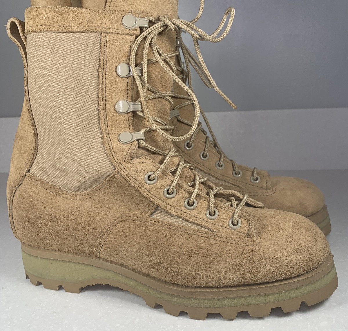 McRae Footwear Desert Tan Suede & Gore-Tex Steel Toe Combat Boots | 11.5R McRae Adult Mens Army Temp Weather Tactical Boots - Walmart.com main image 2