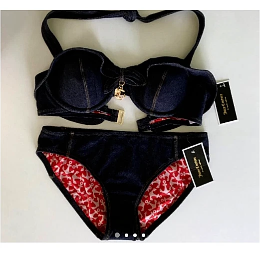 Traje de baño de mezclilla Juicy Couture estilo #Y31066 Foto 4 de 4