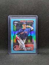 2024 Topps Chrome Brandon Walter Aqua Refractor Rookie /199 #254 RC Red Sox