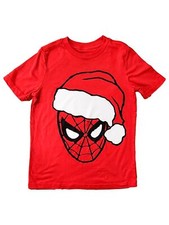 Marvel Boys Red Santa Spider-Man Christmas Tee T-Shirt