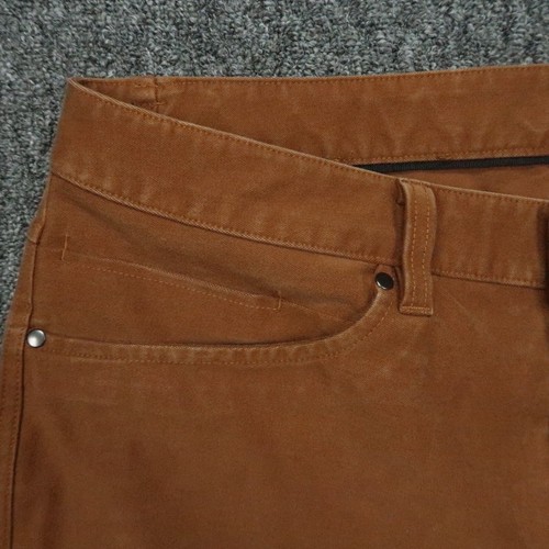 Lululemon Pants Men 32x32 Brown Rust ABC Slim Fit Utilitech 5 Pocket - Picture 3 of 13