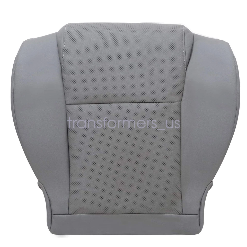 For 2007 to 2013 Toyota Sequoia Driver Bottom Perforated Leather Seat Cover Gray - Image 3 of 4