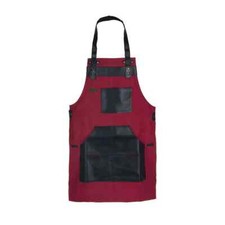 Maroon Canvas and Leather Apron: Handmade Unisex Kitchen, Chef, Cooking, Butcher
