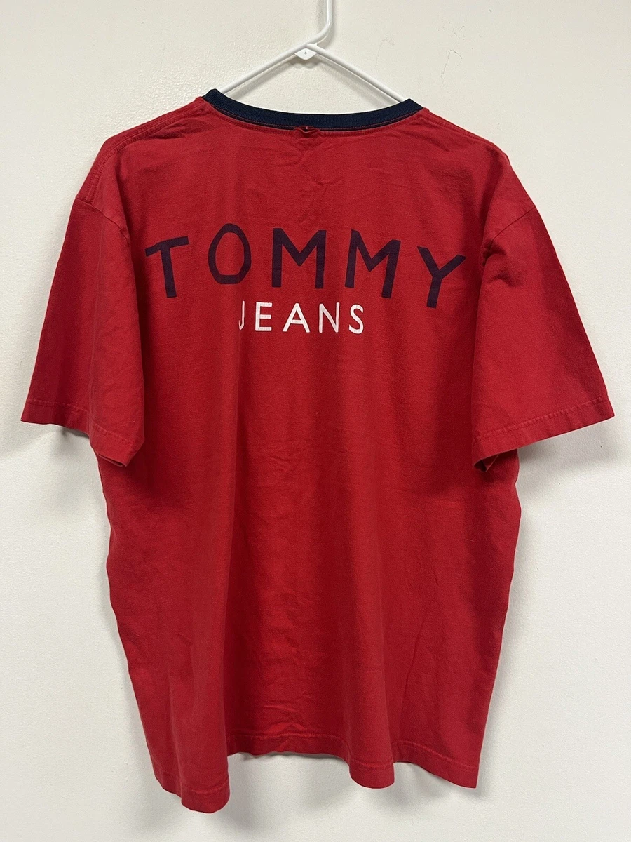 Tommy jeans t shirt mens 90s deals