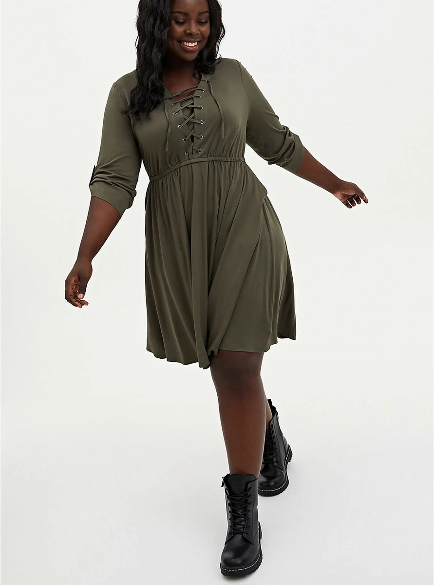 Torrid olive green clearance dress