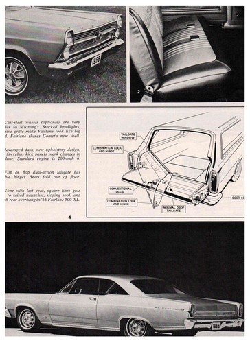 1966 FORD FAIRLANE REVIEW 2 page Article - Bild 2 von 2