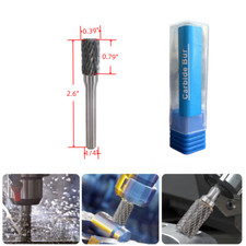 Double Cut Tungsten Carbide Burrs Rotary Burr 1/4'' Shank Die Grinder Bit 10mm