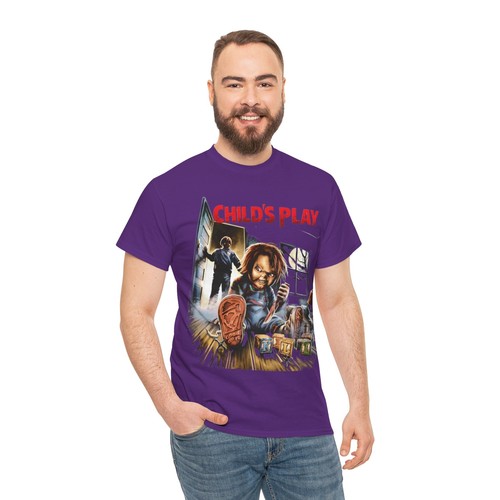 Child’s Play Movie Chucky Horror T Shirt Unisex Heavy Cotton Tee - Picture 140 of 157